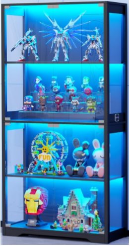 TC-ZWJ0013 LED 玻璃展示柜 / 书架储物柜