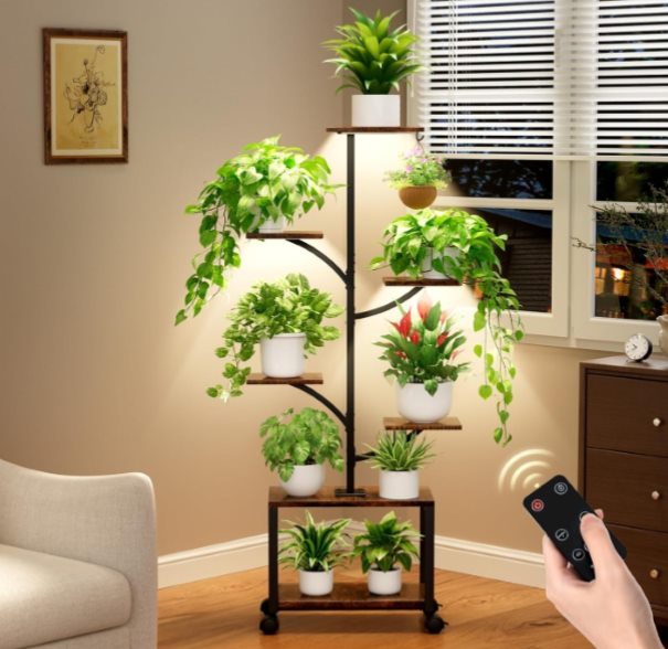TC-ZWJ0026 LED 植物架(矩形 带滚轮 遥控生长灯)
